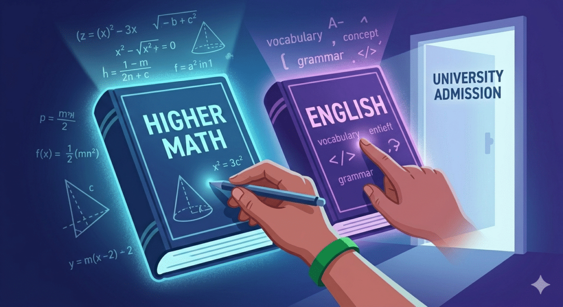 এইচএসসি ২০২৬ ও বিশ্ববিদ্যালয় ভর্তি প্রস্তুতি: এ টু জেড পূর্ণাঙ্গ গাইডলাইন 13 Mastering the Hard Subjects (Math & English) এইচএসসি ২০২৬ প্রস্তুতি