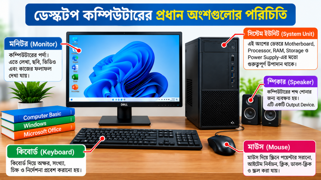 কম্পিউটার কী? কম্পিউটারের পরিচিতি, ব্যবহার ও প্রকারভেদ (পর্ব - ১) 2 কম্পিউটারের পরিচিতি ও কম্পিউটার বেসিক শেখার উপকরণ।